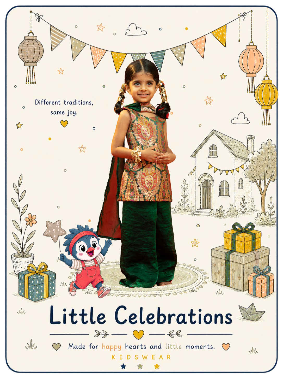 Hara Rani - Kids Festive Wear(Banarasi Silk)