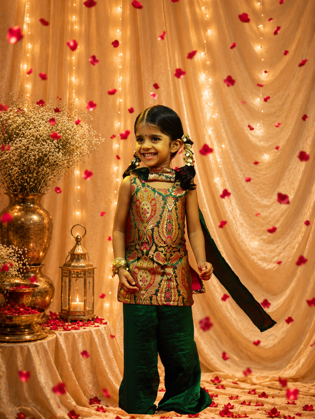 Hara Rani - Kids Festive Wear(Banarasi Silk)
