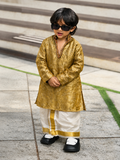 Royal Gold Kurta & Mundu Set – Kerala Traditional Festive Wear